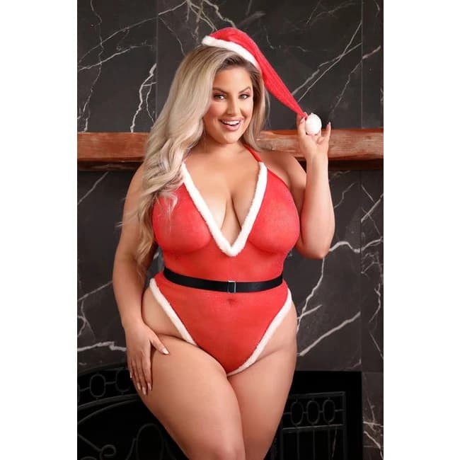 (d)play Holiday Teddy & Hat 1x Red - Image 1