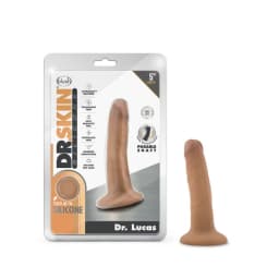 Dr Skin Silicone Dr Lucas 5in Dildo Mocha, image 1