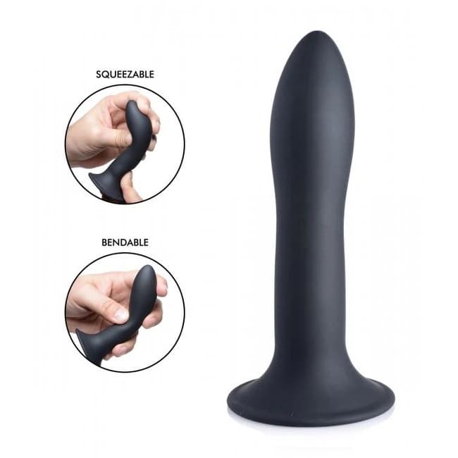 (D)SQUEEZE-IT SLENDER DILDO BLACK  - Image 1