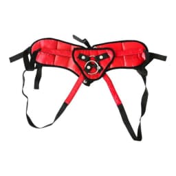 Ss Plus Size Red Satin Corsette Strap-on, image 3