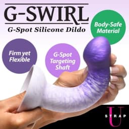 Strap U G-Swirl G-Spot Dild Silicone Purple, image 2