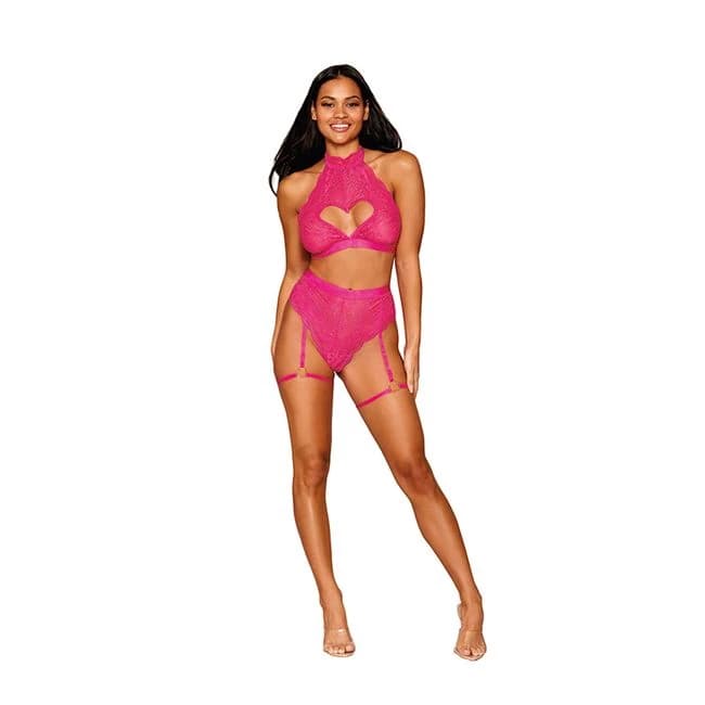 (d)stretch Lace Bralette & Gar Panty Peony O/s - Image 1
