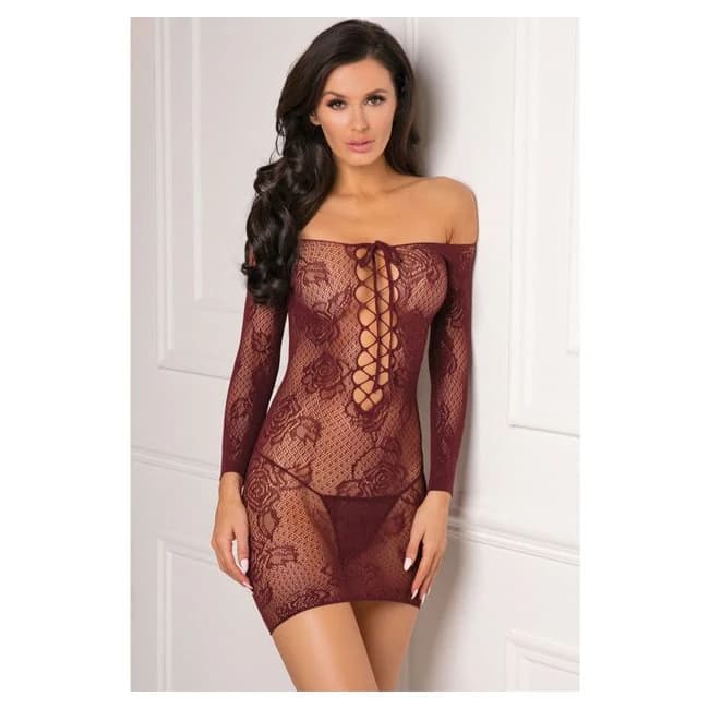 (d)tie Breaker Long Sleeve Dre Burgundy O/s - Image 1
