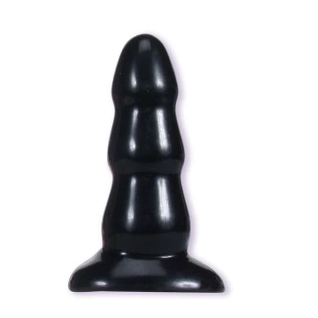 (d)triple Ripple Butt Plug Blk Med Cd - Image 1