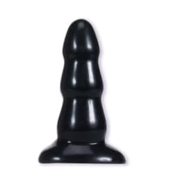 Triple Ripple Butt Plug Blk Med Cd, image 1