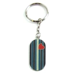 Enamel Key Chain Leather Flag, image 2