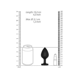 Extra Large Lucky Diamond Butt Plug Black, image 3