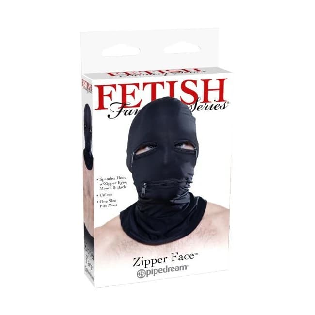 Fetish Fantasy Black Zipper Face Hood - Image 1
