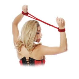 Fetish Fantasy Silk Rope Love Cuffs Red, image 4