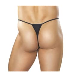 G-thong W/strap Rings Black L/xl - Image 1