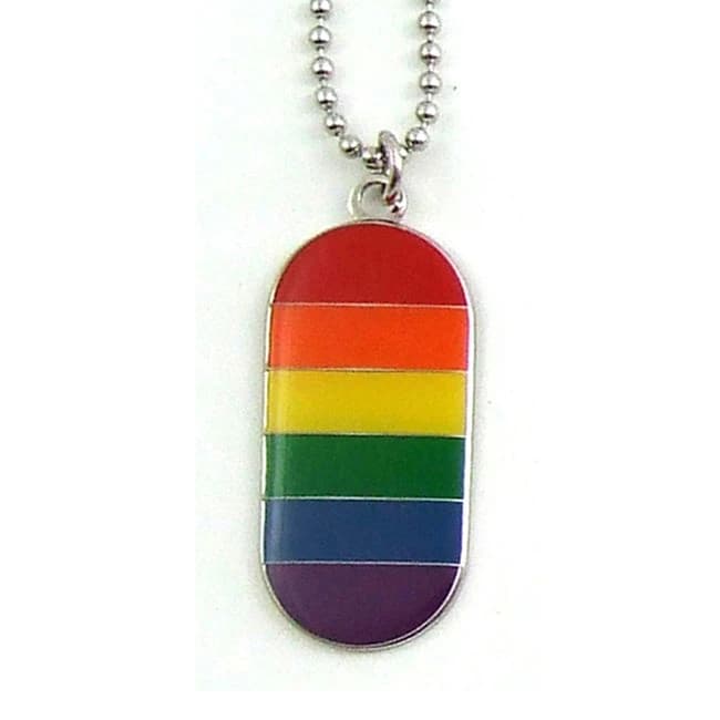 Gaysentials Rainbow I.d. Tag Necklace - Image 1