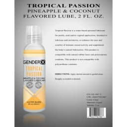 GENDER X TROPICAL PASSION LUBE FLAVORED 2 OZ  - Image 5