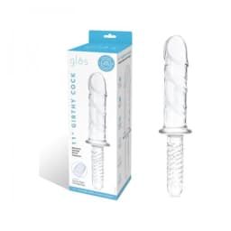 Glas 11in Girthy Cock Double Ended W/ Handle, image 1