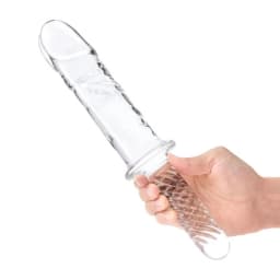 Glas 11in Girthy Cock Double Ended W/ Handle, image 2