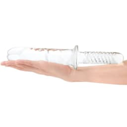 Glas 11in Girthy Cock Double Ended W/ Handle, image 3