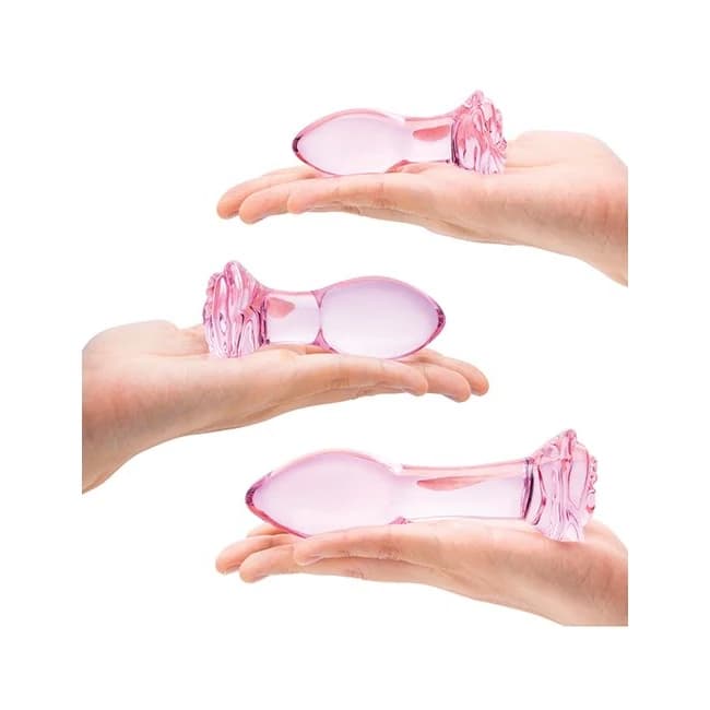 Glas 3pc Rosebud Butt Plug Set - Image 4