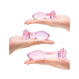 Glas 3pc Rosebud Butt Plug Set - Image 4