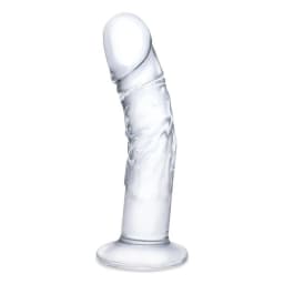 Glas 7 Curved Realistic Glass Dildo W Veins " - Image 4