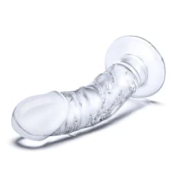 Glas 7 Curved Realistic Glass Dildo W Veins " - Image 5