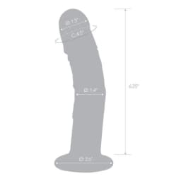 Glas 7 Curved Realistic Glass Dildo W Veins " - Image 8