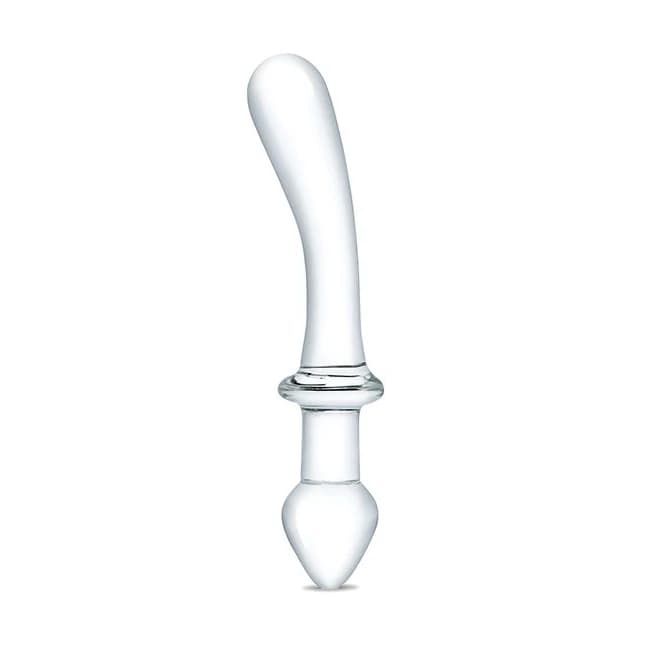 Glas 9 Classic Curved Dual- Ended Dildo " - Image 2