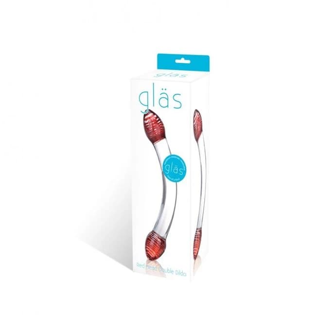 Glas Red Head Double Dildo - Image 1