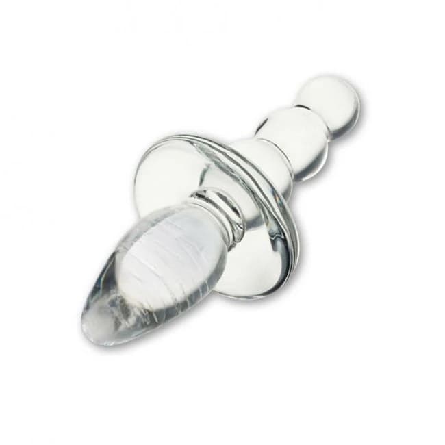 Glas Titus Beaded Butt Plug - Image 1