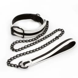 Glo Bondage Collar & Leash Green, image 1
