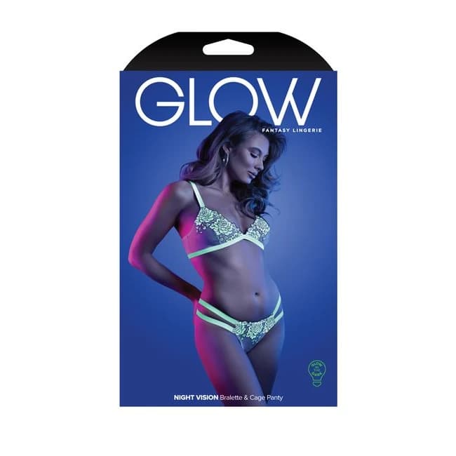 Glow Night Vision Bralette & Panty White L/xl - Image 3