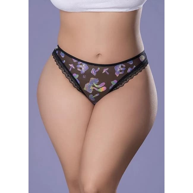 Hazy Dayz Panty W/ Open Back Mushroom 2xl - Image 1