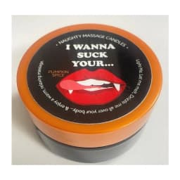 I Wanna Suck Pumpkin Spice Massage Candle - Image 2