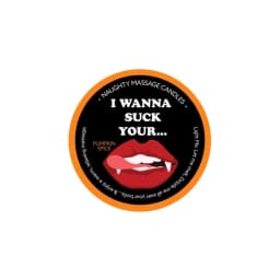 I Wanna Suck Pumpkin Spice Massage Candle - Image 3