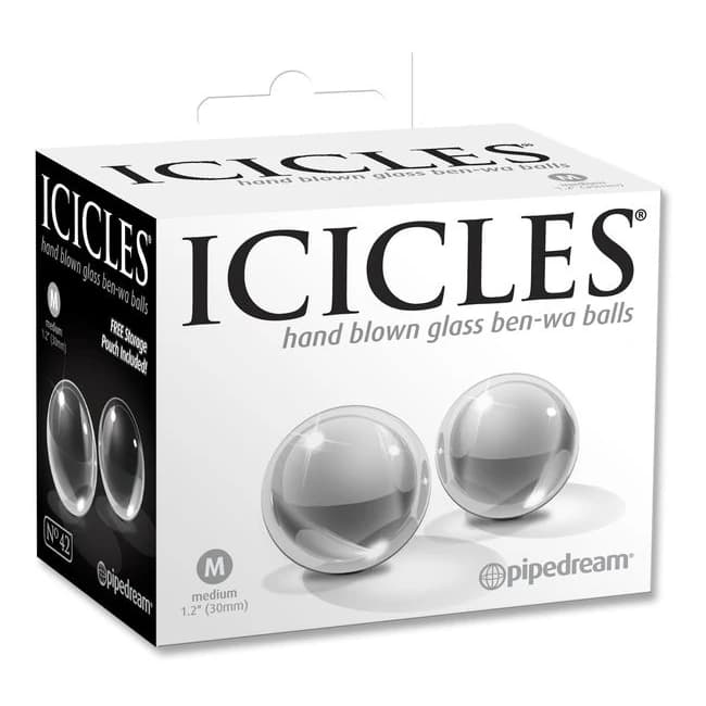 Icicles #42 Medium Glass Ben-wa Balls - Image 1