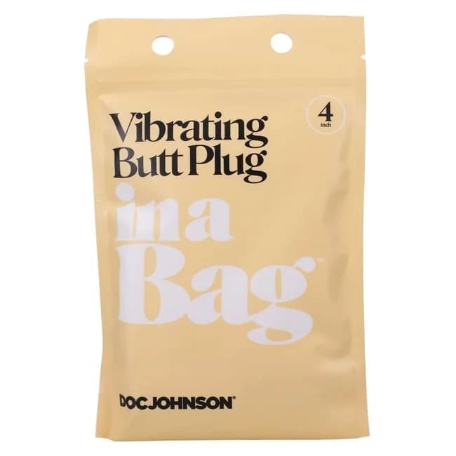 In a Bag Butt Plug 4 Black Vibrating " - Image 1