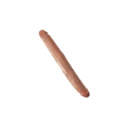 King Cock 12 in Slim Double Dildo Tan - Image 2