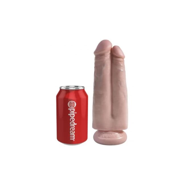 KING COCK 7 IN TWO COCKS ONE HOLE LIGHT  - Image 1