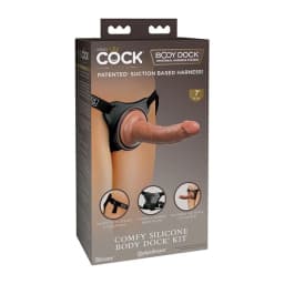King Cock Elite Comfy Silicone Body Dock Kit, image 1