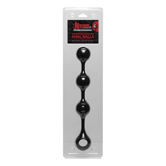 Kink Weighted Silicone Anal Balls Black - Image 1