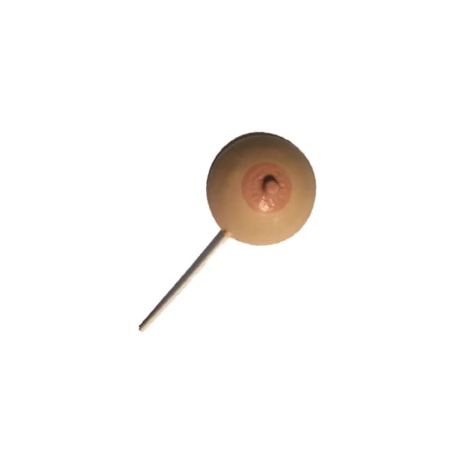 Large Single Boob W/stick Butterscotch (net) - Image 1