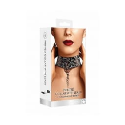 Love Street Art Fashion Collar W/ Leash Black, image 2