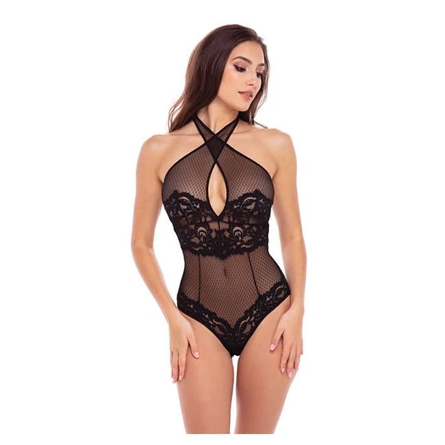 MIDNIGHT HALTER TEDDY BLACK M/L  - Image 1