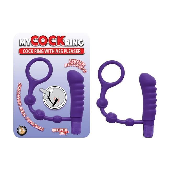 MY COCKRING W/ASS PLEASER PURPLE  - Image 1