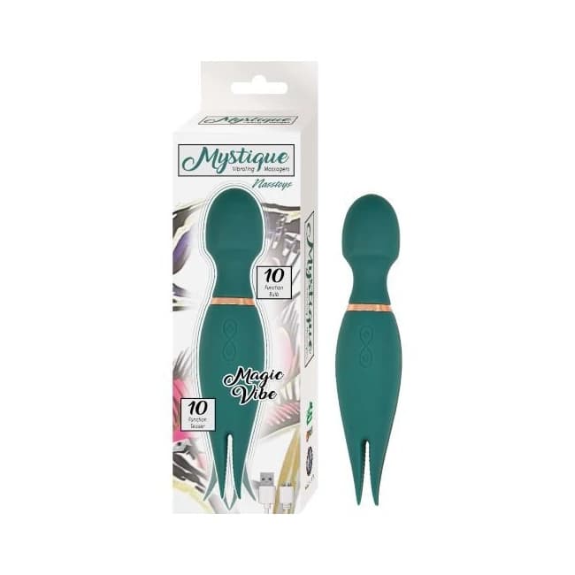 MYSTIQUE VIBRATING MAGIC WAND GREEN  - Image 1
