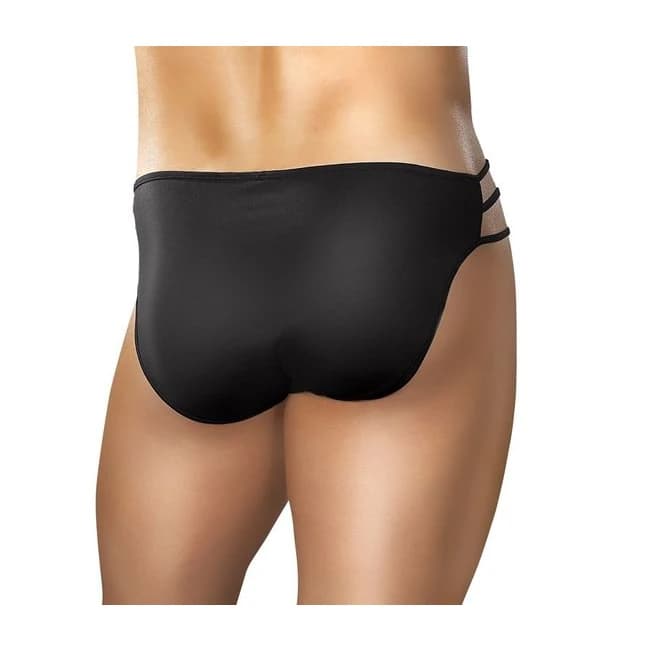 Nylon/spandex Cage Brief Black - Image 1