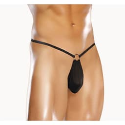 Nylon/spandex G-string W/front Ring O/s - Image 2