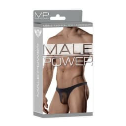 Nylon/spandex Streaker Thong Black L/xl - Image 3