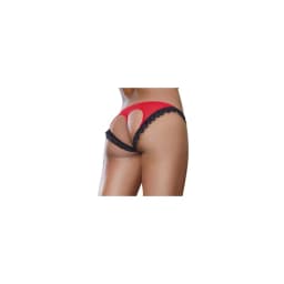 OPEN BACK PANTY LARGE RED/BLACK  - Image 2