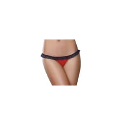 OPEN BACK PANTY LARGE RED/BLACK  - Image 4