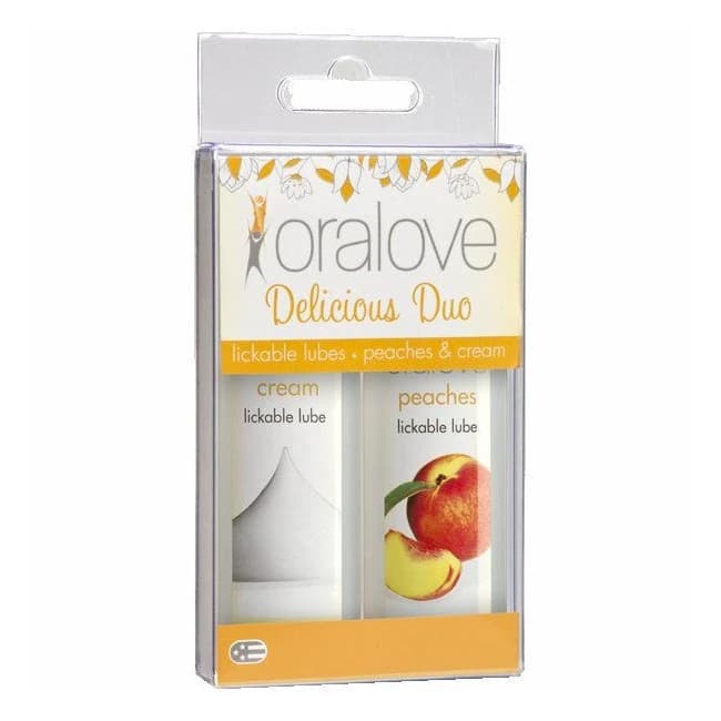 Oralove 2 Pack Lube Peaches & Cream - Image 1