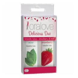 Oralove 2 Pack Lube Strawberry & Mint, image 2